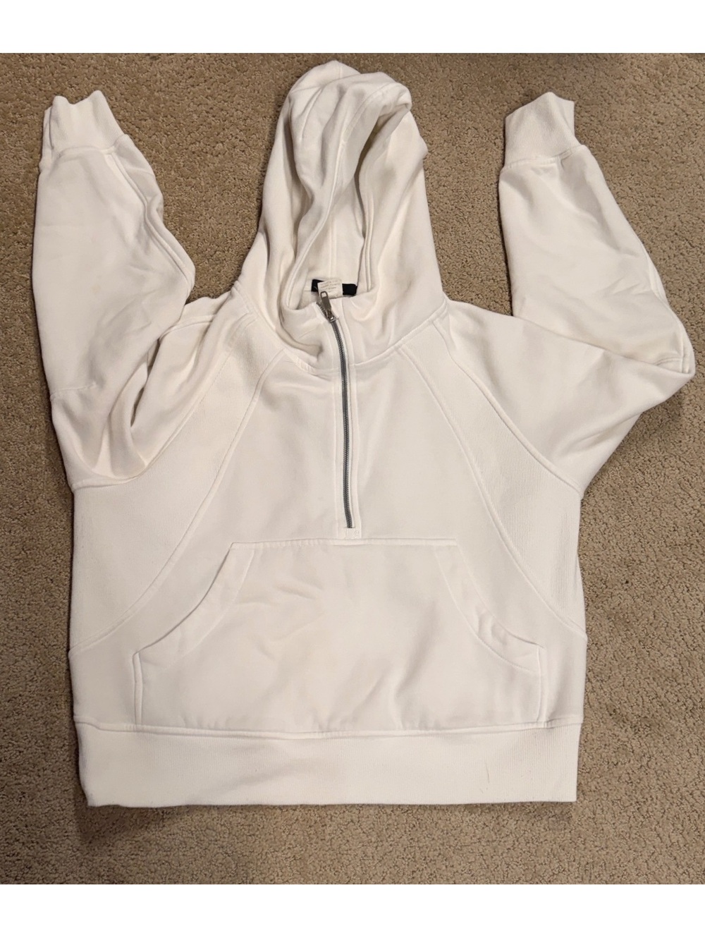 Trendy Queen White Full-Zip Athletic Jacket Large